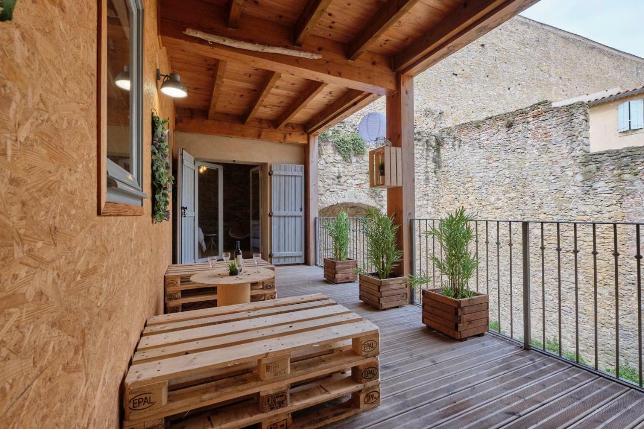 Melina - Appartement Dans Les Remparts De La Bastide Avec Parking Et Terrasse Carcassonne Exteriör bild